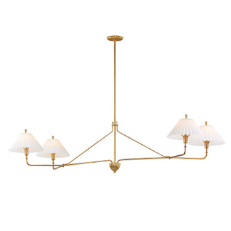 Kismet Four Light Linear Pendant in Gold Leaf (16|18314SWGL)