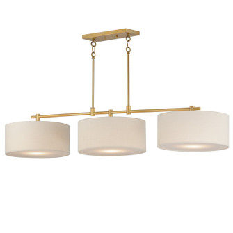 Bongo Three Light Pendant in Natural Aged Brass (16|10017OMNAB)