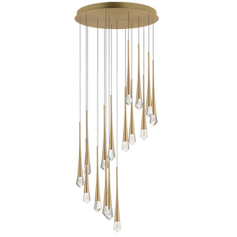 Pierce LED Pendant in Gold (86|E24230122GLD)