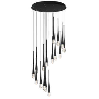 Pierce LED Pendant in Black (86|E24230122BK)