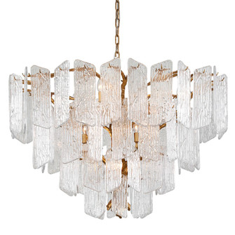 Piemonte 12 Light Chandelier in Gold Leaf (68|244412GL)