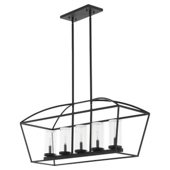 Odeon Five Light Linear Chandelier in Matte Black (19|71559)