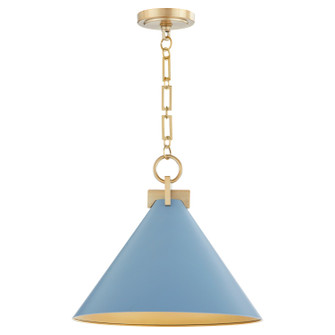 Jackson One Light Pendant in Blue|Aged Brass (19|68161280)
