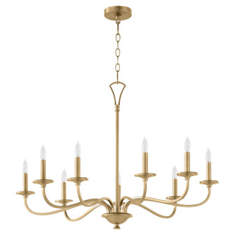 Maryse Nine Light Chandelier in Aged Brass (19|6021980)