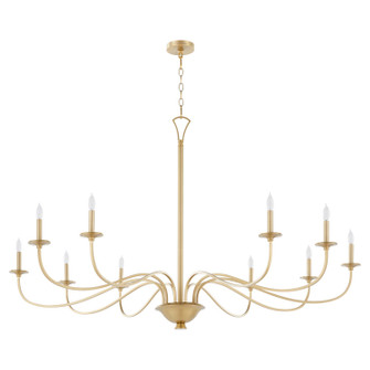 Maryse Ten Light Chandelier in Aged Brass (19|60211080)