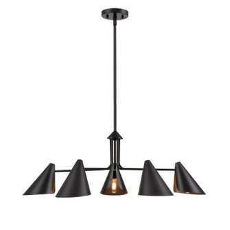 Warhol Five Light Chandelier in Matte Black (59|99005MB)