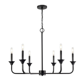 Herring Six Light Chandelier in Matte Black (59|97326MB)