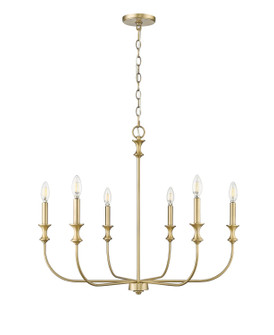 Savanne Six Light Chandelier in Vintage Brass (59|29506VB)