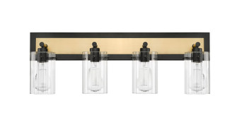 Gasol Four Light Vanity in Matte Black/Vintage Brass (59|25004MBVB)