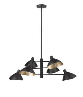 Warhol Six Light Chandelier in Matte Black (59|12806MB)