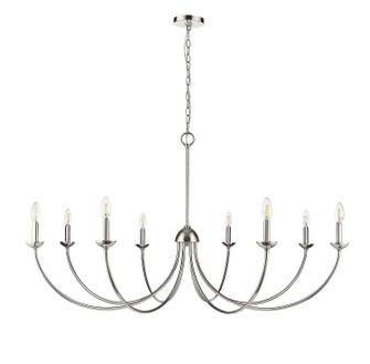 Huxley Eight Light Chandelier in Polished Nickel (59|12408PN)