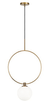 AVERLEY One Light Pendant in Aged Gold Brass (423|C71311AGOP)