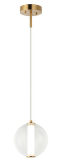BELANGE LED Pendant in Aged Gold Brass (423|C69611AGCL)