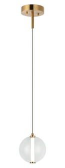 BELANGE LED Pendant in Aged Gold Brass (423|C69601AGCL)