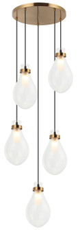 SERANNA Five Light Chandelier in Aged Gold Brass (423|C31905AG)