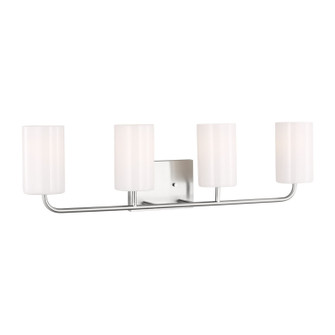 Rhett Four Light Vanity in Brushed Steel (1|GLV1004BS)