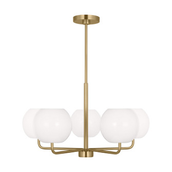 Rory Five Light Chandelier in Satin Brass (1|GLC1055SB)