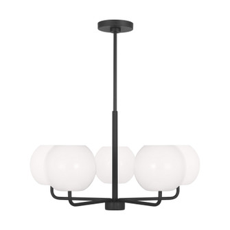 Rory Five Light Chandelier in Midnight Black (1|GLC1055MBK)
