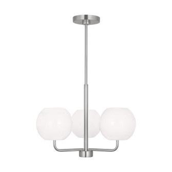 Rory Three Light Chandelier in Brushed Steel (1|GLC1043BS)