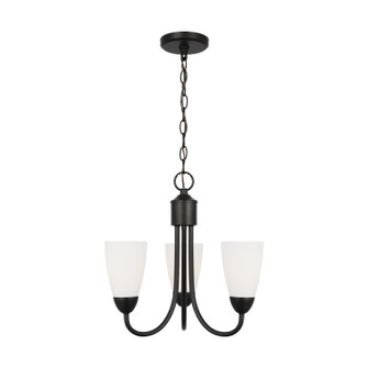Seville Three Light Chandelier in Midnight Black (1|3120203112)
