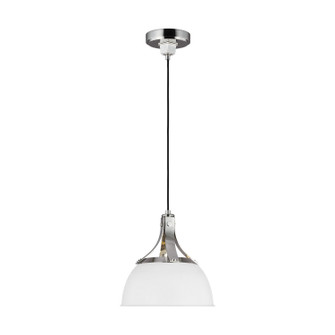 LOGAN One Light Pendant in Polished Nickel (454|TP1051PNMWT)