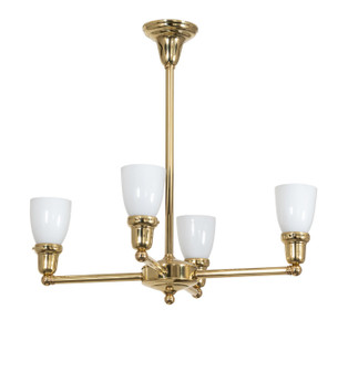 Revival Oyster Bay Four Light Chandelier in Unlacquered Polished Brass (57|269355)