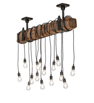 Alva 15 Light Pendant in Wrought Iron (57|259859)