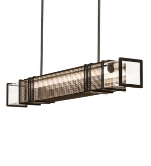 Quadrato LED Pendant in Solar Black & Gold Matte (57|258777)
