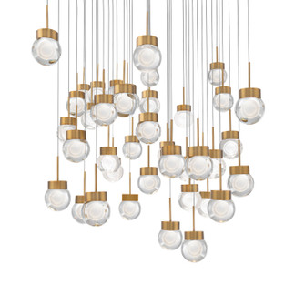 Double Bubble LED Pendant in Aged Brass (281|PD82041SAB)