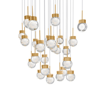 Double Bubble LED Pendant in Aged Brass (281|PD82025SAB)