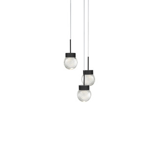 Double Bubble LED Pendant in Black (281|PD82003RBK)