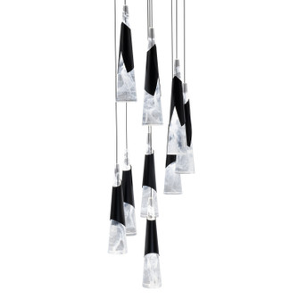 Kilt LED Pendant in Black (281|PD44409RBK)