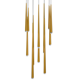 Cascade LED Pendant in Aged Brass (281|PD41713SAB)