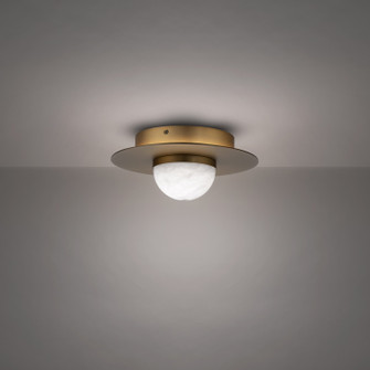 Landed LED Flush Mount in Aged Brass (281|FM16412AB)