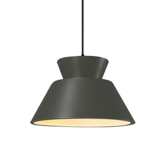 Radiance One Light Pendant in Pewter Green (102|CER6420PWGNMBLKBKCD)