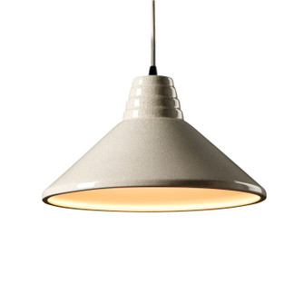 Radiance One Light Pendant in White Crackle (102|CER6200CRKMBLKWTCD)