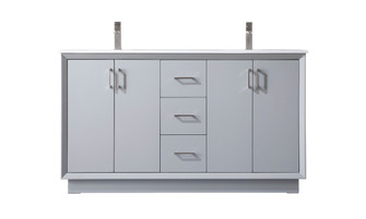 Hayes Double Bathroom Vanity in Grey (173|VF19660DGR)