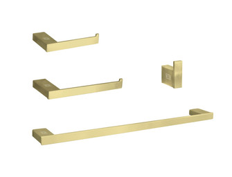 Sofia 4-Piece Bathroom Hardware Set in Brushed Gold (173|HWB13S4BGD)