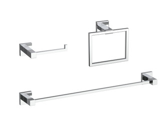 Isla 3-Piece Bathroom Hardware Set in Chrome (173|HWB12S3RPCH)