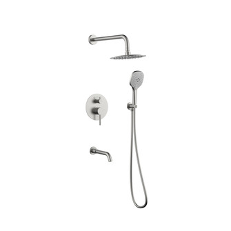 George Complete Shower Faucet System With Rough-In Valve in Brushed Nickel (173|FAS9002BNK)