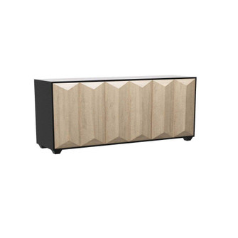 Sapphire Credenza in Chamois Gray Eucalyptus Veneer/Ebony Oak Veneer (314|5755)