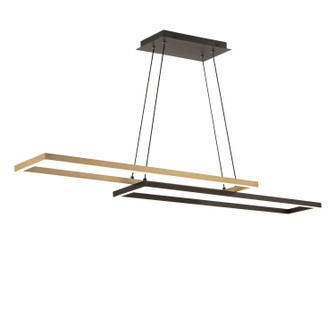 Double Entendre LED Linear Pendant in Black/Aged Brass (34|PD8144227BKAB)