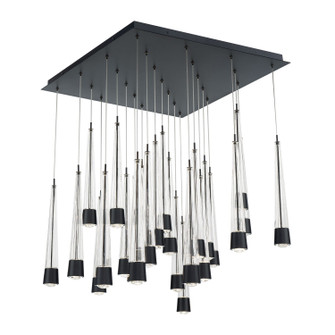 Quill LED Chandelier in Black (34|PD59425SBK)