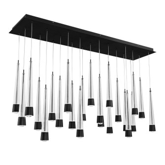 Quill LED Chandelier in Black (34|PD59423LBK)