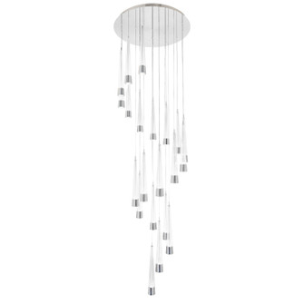 Quill LED Chandelier in Chrome (34|PD59421RCH)