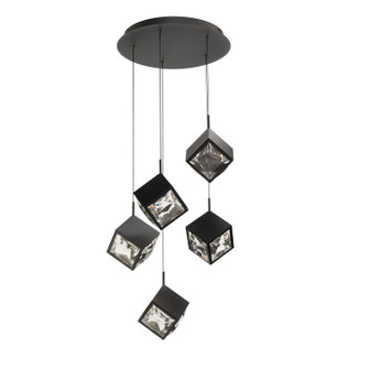 Ice Cube LED Chandelier in Black (34|PD29305RBK)