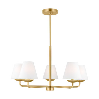 Albion Five Light Chandelier in Satin Brass (454|DJC1175SB)