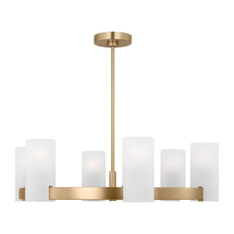 Rhode Six Light Chandelier in Satin Brass (454|DJC1166SB)