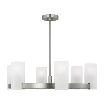 Rhode Six Light Chandelier in Brushed Steel (454|DJC1166BS)