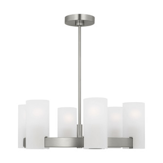 Rhode Six Light Chandelier in Brushed Steel (454|DJC1156BS)